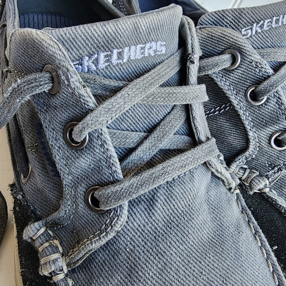 Skechers Mens Relaxed Fit Laced Blue memory foam Casual Shoe Sz 9 - Picture 5 of 11